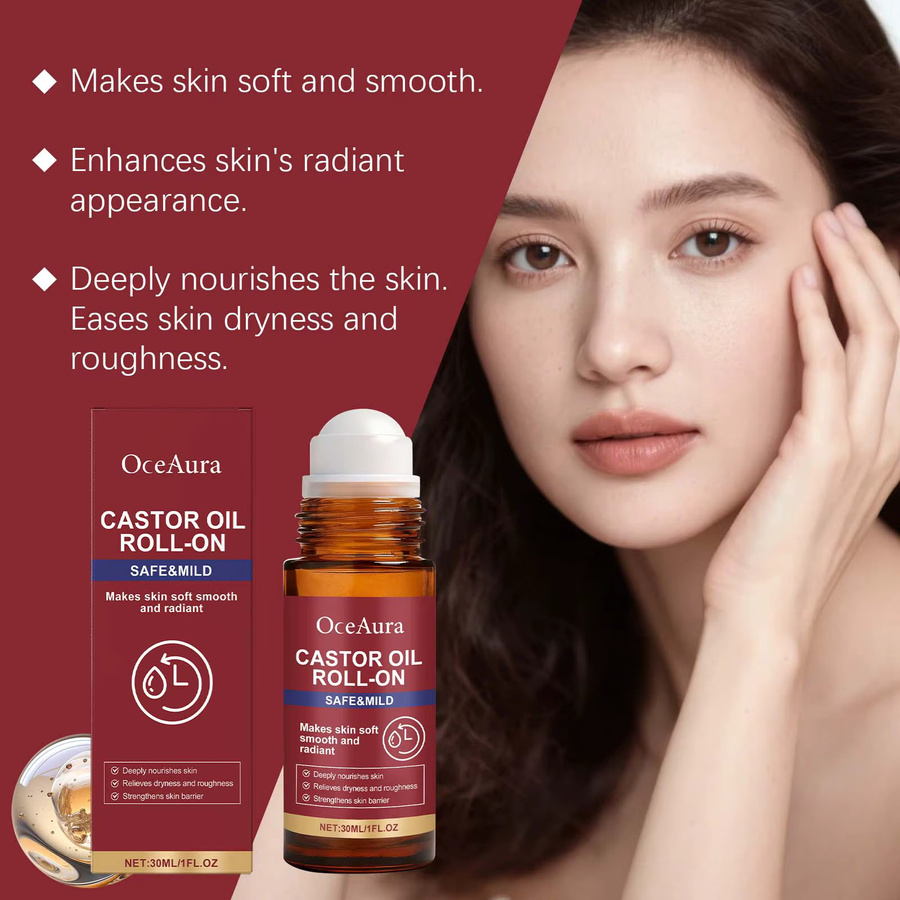 OceAura Rizinusöl Roll-On Serum, 30 ml, Unisex - Bild 4