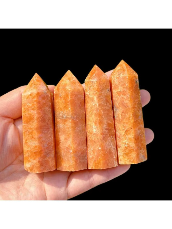 Orange Sunstone Obelisk von CrystalHola als Kristallturm zur Wohndekoration in Orange - Bild 3