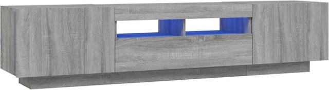 vidaXL 2-tlg. TV-Schrank-Set ultramodern mit LED-Leuchten in Grau Sonoma, Holzwerkstoff - Bild 1