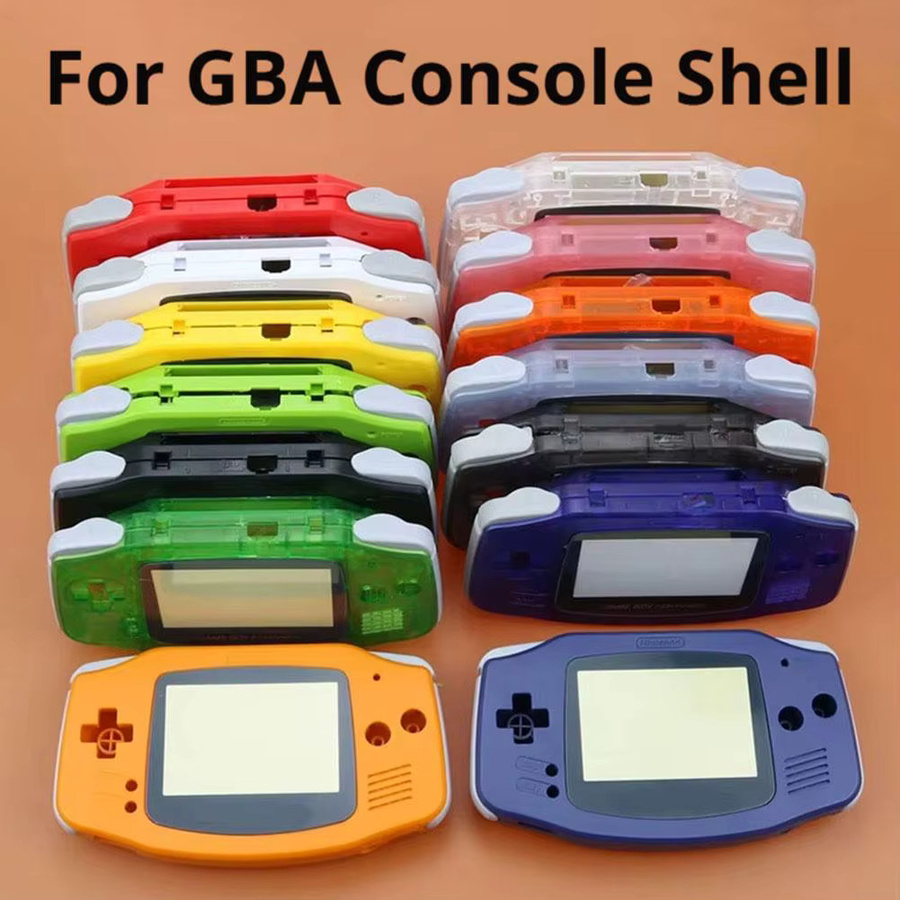 Nintendo Game Boy Advance Ersatz-Vollgehäuse Set in Transparent Blau mit Tasten, Schrauben und Frontplatte für DIY-Modding - Bild 3