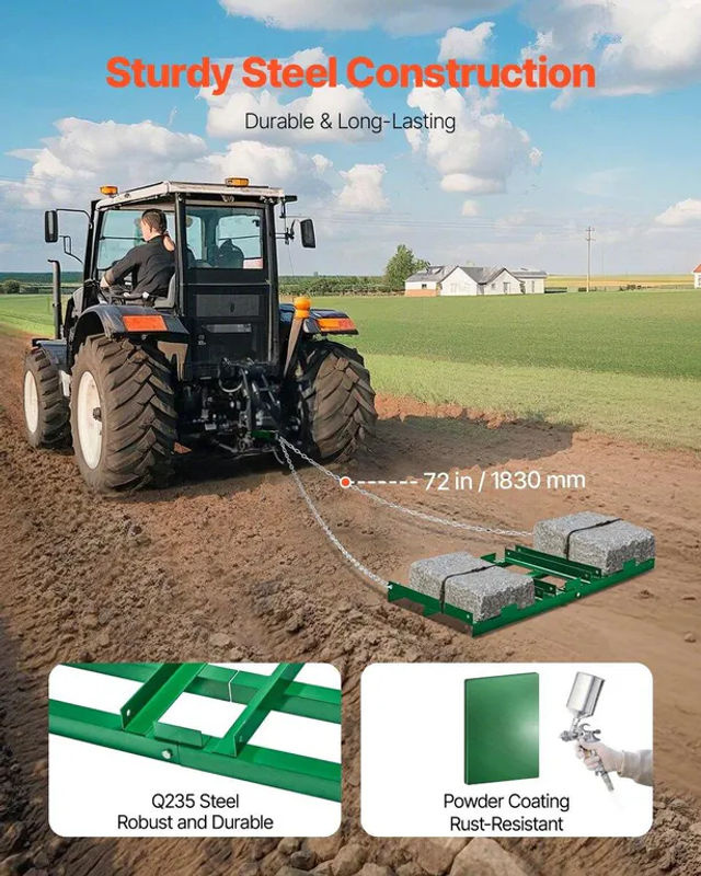 Buying Solutions MB Robuste Schleppzinke 4 Fuß zum Anhängen an Wegplanierschild und Rechen - Bild 6