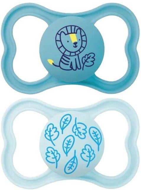MAM Supreme Schnuller aus Silikon für 6 bis 18 Monate, 2er Pack, Blau, Orthodontic, BPA-frei - Bild 1