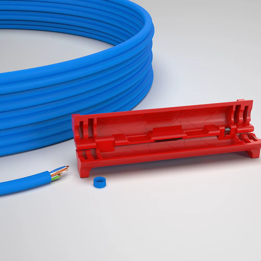 Ampcom Elektro-Drahtstripper und Netzwerk-Abisolierzange für Koaxialkabel in Schwarz und Rot - Bild 4