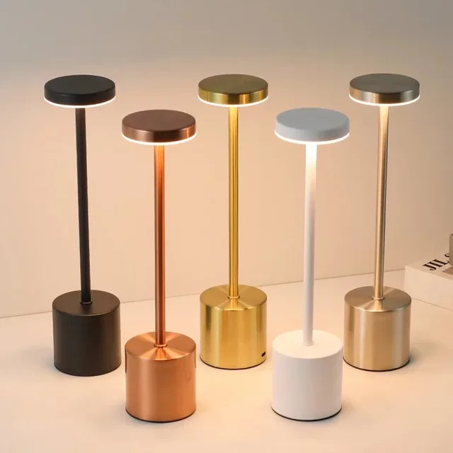 ATcomm LED Tischlampe mit Touch-Sensor, wiederaufladbare kabellose Desktop-Nachtlicht und Leselampe mit 3 einstellbaren Farbmodi - Bild 1