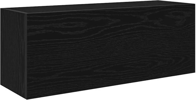 vidaXL Bad-Wandschrank Schwarz aus Holzwerkstoff B/T/H: 80 x 25 x 30 cm - Bild 1