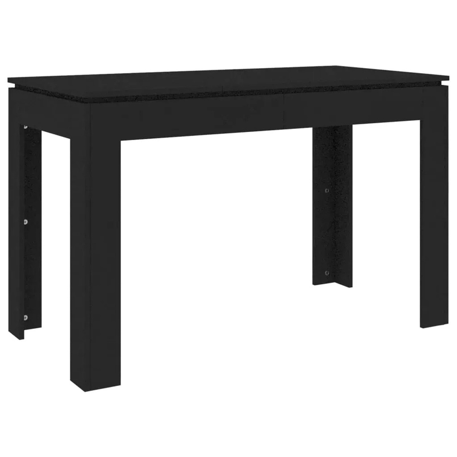 vidaXL Esstisch aus Holzwerkstoff in Schwarz, rechteckig, B/T/H: 120 x 60 x 76 cm - Bild 2