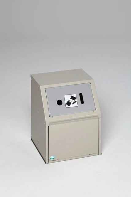 PROREGAL Wertstoffsammler für Batterien aus verzinktem Stahl, Grau, H x B x T: 50 x 40 x 40 cm - Bild 1