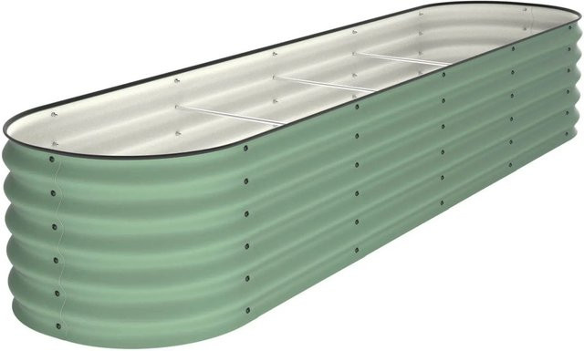 VidaAtHome.de ALVARE Gartenbeet aus Metall in Waldgrün und Schwarz, B/T/H: 248 x 61 x 43 cm - Bild 1