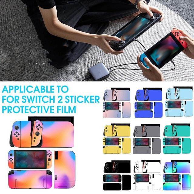 Nintendo Switch 2 Körperaufkleber und Controller Schutzfolien Set, Multicolor - Bild 1
