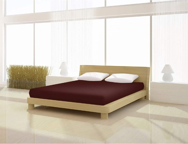 Mr. Sandman Spannbetttuch de luxe aus Elastan in Rot, B/T: 140 x 200 cm bis 160 x 220 cm - Bild 1