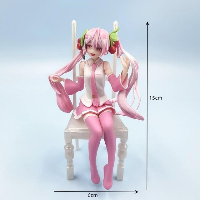 Yiran toy 1 Hatsune Miku Figur weiß rosa Sammlermodell - Bild 1