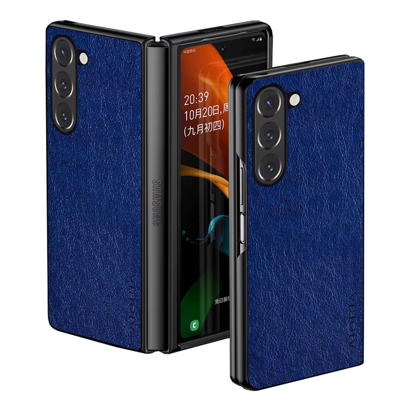 Luxuriöse Business Handyhülle aus PU-Leder für Samsung Galaxy Z Fold5, Fold4 und Fold3 5G in Braun - Bild 4