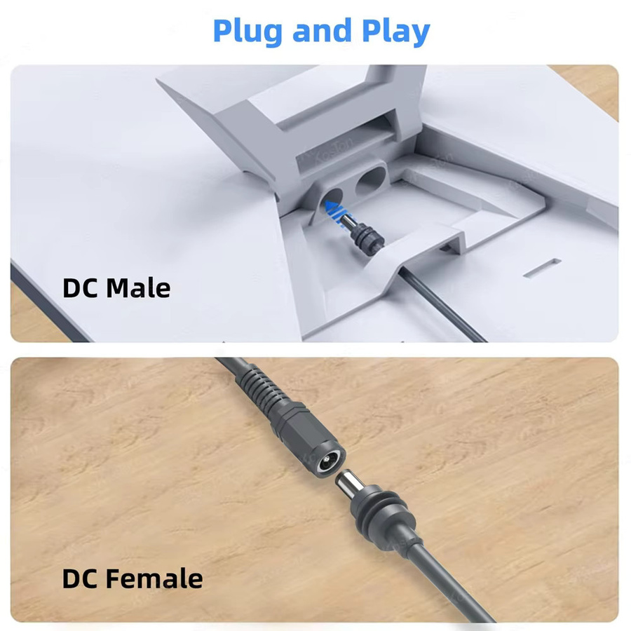 SZKOSTON DC-Stecker auf DC-Buchse Verlängerungskabel für Starlink Mini, Schwarz, 65W - Bild 3