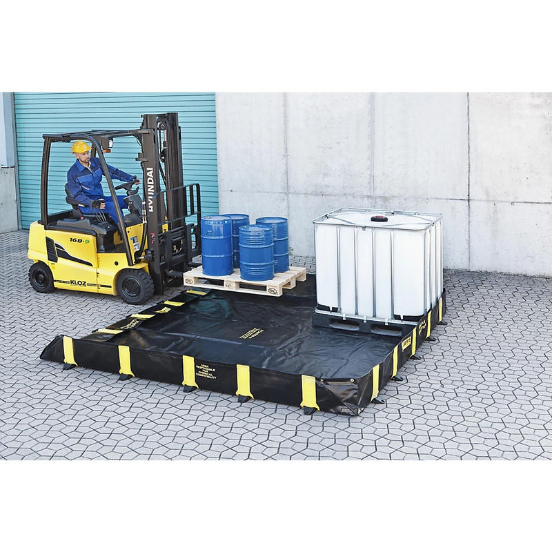 Justrite Leckage Faltwanne befahrbar schwarz B/T/H: 2400 x 2400 x 305 mm bis 1798 l - Bild 3