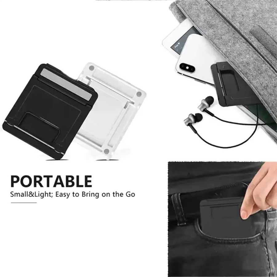 Einstellbarer Universal Desktop Handy und Tablet Ständer von congdi in Schwarz für iPhone, iPad, Samsung, Xiaomi und Huawei - Bild 3