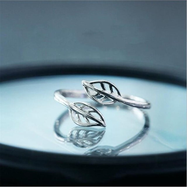 YIRAN Jewelry Ahorn Öffnung Ring, 925 Sterling Silber, Damen, bunt - Bild 1