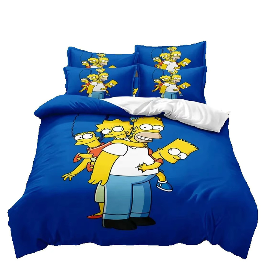 Potdemiel Bettwäsche-Set The Simpsons mit Bettbezug und Kissenbezug, Blau, für Kinder und Jugendliche - Bild 2