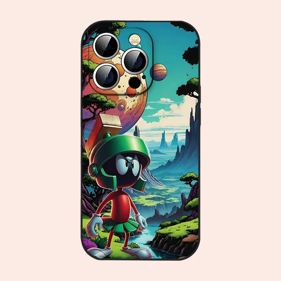 Handyhülle Cartoon M-Marvin The-Martian in Schwarz passend für iPhone 17, 16, 15, 14, 13, 11 Pro Max, Plus, X, XR, XS Max und 13 Mini - Bild 7