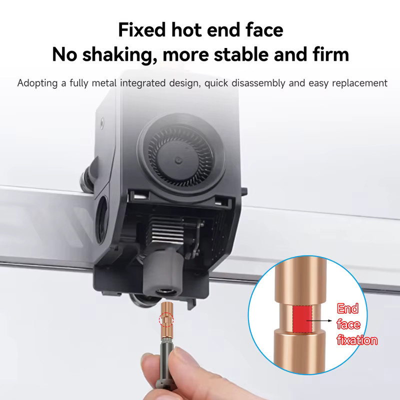 Anycubic Hotend für Kobra 3 Max Combo mit integrierter Düse aus gehärtetem Stahl, Farbe: Silber - Bild 3