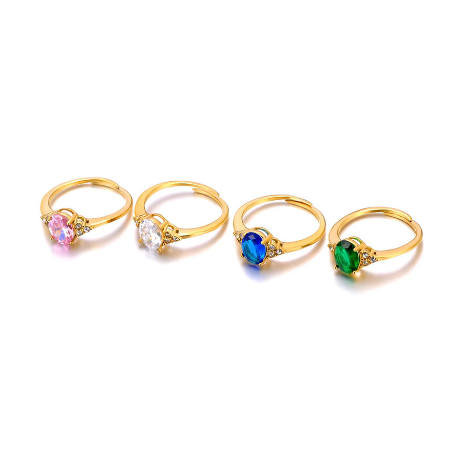 Lokaer Ring, Edelstahl, Zirkonia, Damen, verstellbar - Bild 1