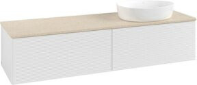 V&B Waschtischunterschrank Antao mit Frontstruktur und Beleuchtung in Weiß, B/T: 160 x 50 cm - Bild 1