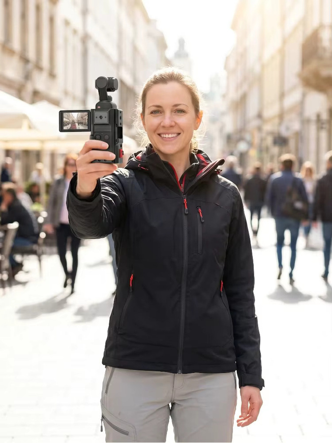 FEICHAO Metallkäfig mit Magnetgriff und Blitzschuh für DJI Osmo Pocket 4 und Pocket 3 in Schwarz - Bild 6