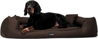 Tierlando GOOFY Orthopädisches Hundebett aus Polyester mit Matratzenschoner, braun, B: 110 cm, T: 90 cm, H: 22 cm - Bild 1
