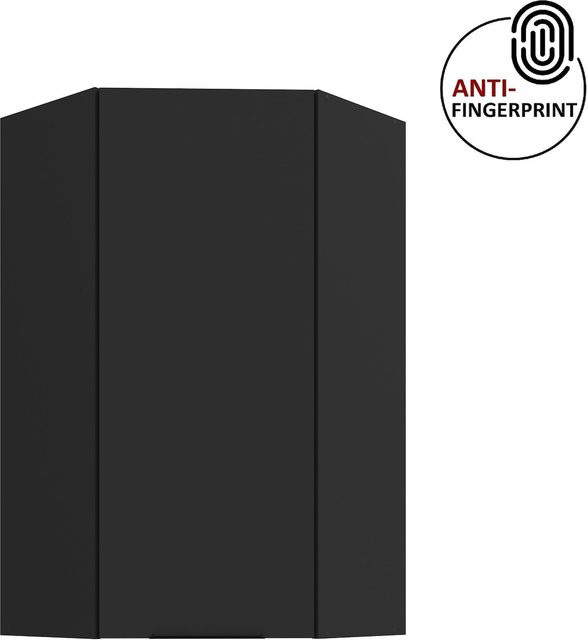 ARIA Eckhängeschrank für die Küche in Schwarz Matt mit Anti-Fingerprint-Beschichtung, Breite: 60 cm, Höhe: 90 cm - Bild 1