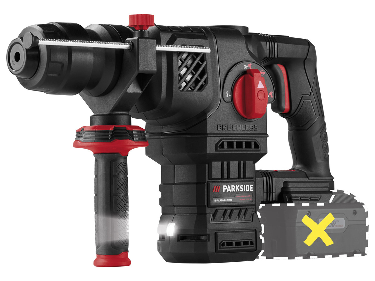 PARKSIDE PERFORMANCE 20 V Akku-Kombihammer PKHAP 2058 A1 in Schwarz, ohne Akku und Ladegerät - Bild 2
