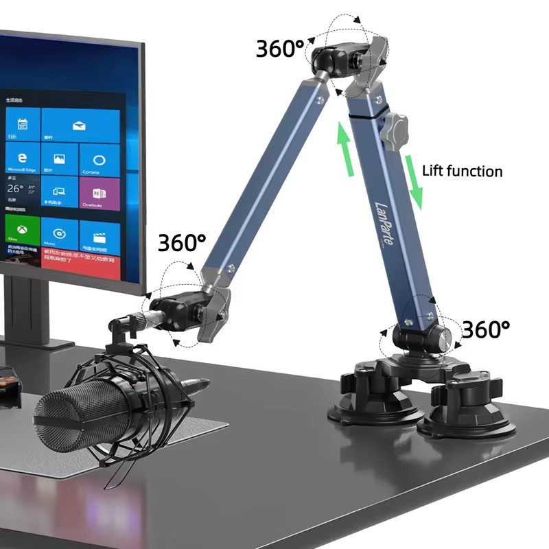Mikrofonarm-Ständer für Blue Yeti, FIFINE AM8, K669B, HyperX QuadCast, SoloCast, AT2020, SM7B und weitere Mikrofone von ideaway - Bild 3
