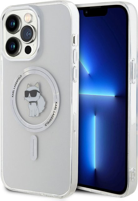 Karl Lagerfeld MagSafe Hülle für Apple iPhone 15 Pro Max IML Choupette Transparent - Bild 1