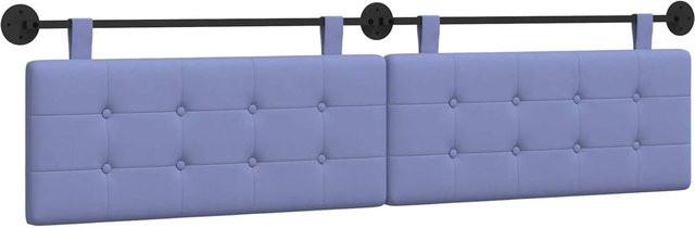 vidaXL Wandmontiertes gepolstertes Paneel in Jeans Blau, Höhe: 210 cm, Breite: 55 cm, Tiefe: 5 cm - Bild 1