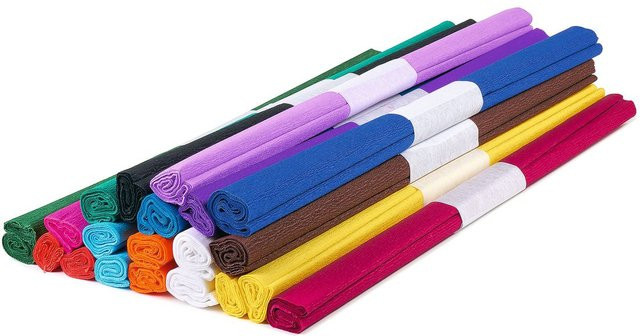 VBS Krepppapier Megapack, farbig sortiert, 20 Stück, Multicolor - Bild 1