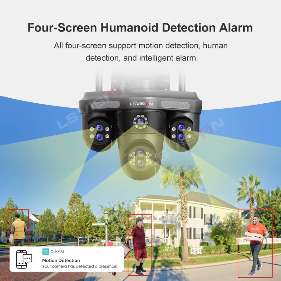 LS VISION WiFi IP Überwachungskamera für den Außenbereich mit 35 MP, 10X Zoom, Nachtsicht und PTZ-Funktion, Schwarz - Bild 3