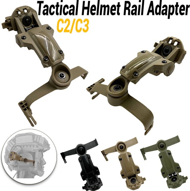 YHKEMA Taktischer Helmschienenadapter für Airsoft-Schießzubehör und Headset-Halterung in Grün, passend für Ops Core ARC Team Wendy Rails - Bild 1