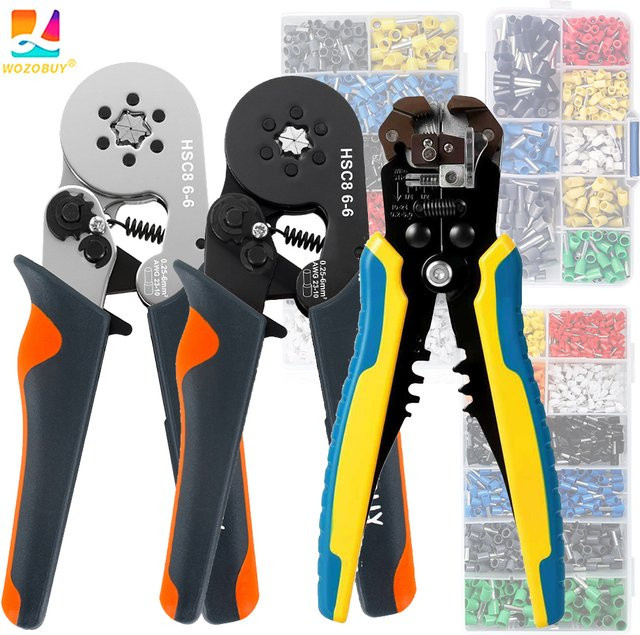 WOZOBUY Elektriker-Crimper-Zange und Abisolierzange Set in Multicolour - Bild 1