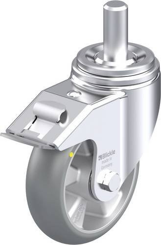 Blickle Stahlblech-Lenkrolle LHZ-ALTH 160K-FI-AS-CO in Silber/Grau mit 160 mm Rad-Durchmesser und 750 kg Tragfähigkeit - Bild 1