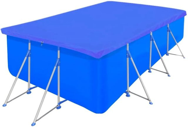 vidaXL Poolabdeckung aus Polyethylen, rechteckig, Dunkelblau, B: 540 cm, T: 270 cm - Bild 1