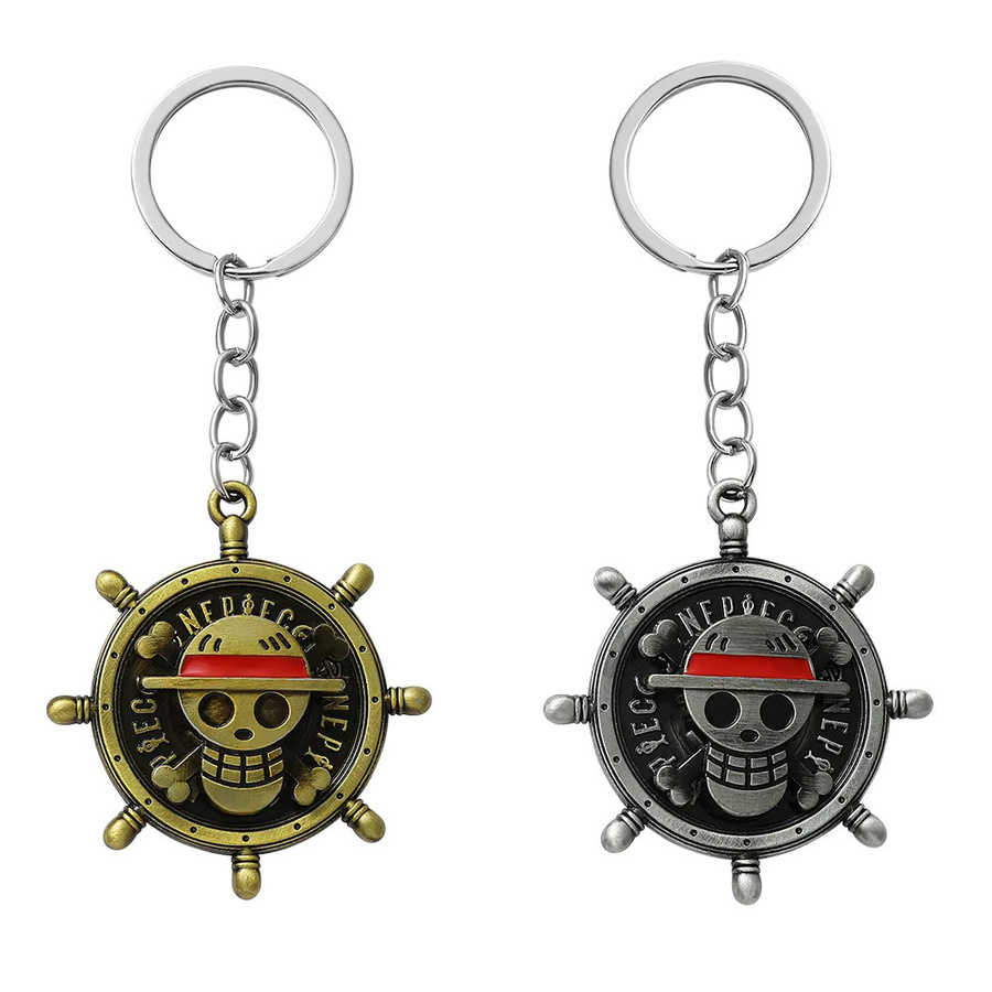 Bandai Schlüsselanhänger, Luffy Strohhut Crew, Totenkopf-Anhänger, Unisex - Bild 2