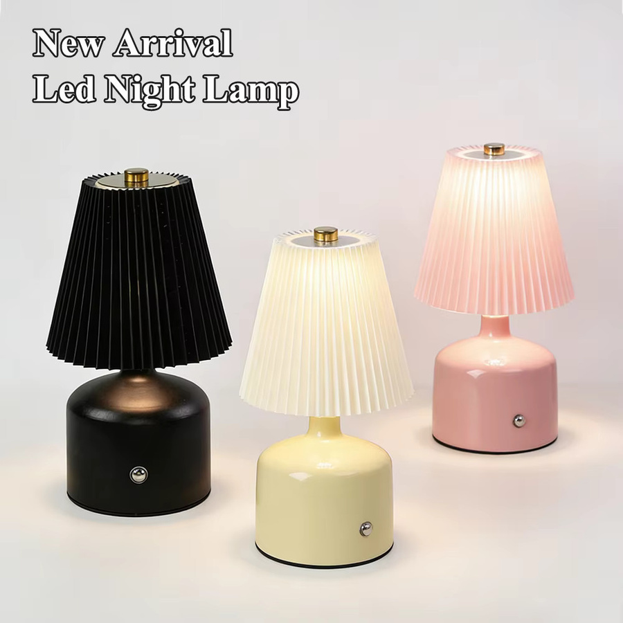KFV LED Nachttischlampe mit Stoffschirm, dimmbar und wiederaufladbar, moderne Touch-Tischleuchte für das Schlafzimmer - Bild 2