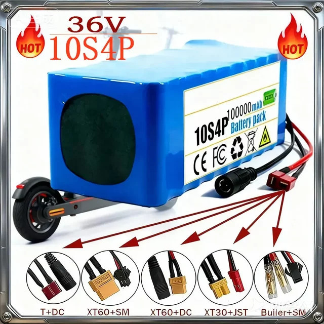 Lithium-Ionen-Akkupaket 36V 100Ah 1000W 10S4P mit BMS für Elektrofahrräder und Scooter - Bild 1