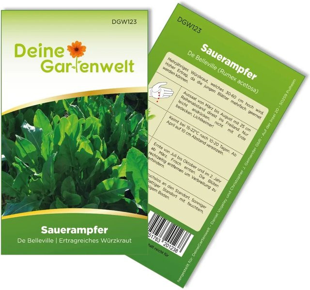 Deine Gartenwelt Sauerampfer De Belleville Samen Würzkraut - Bild 1