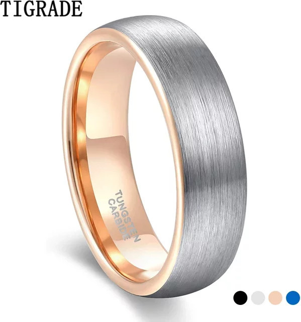 TIGRADE Ring Wolfram, Bicolor, gebürstet, Unisex - Bild 1