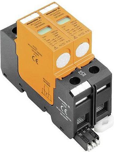 Weidmüller Überspannungsschutz-Ableiter VPU II 2 R PV 1000V DC, steckbar, 12.5 kA, orange - Bild 1