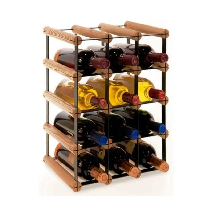 PROREGAL Modulares Weinregal Vinotega Mod aus massivem Kiefernholz, Braun geölt, H x B x T: 42,5 x 32,5 x 24,5 cm - Bild 2