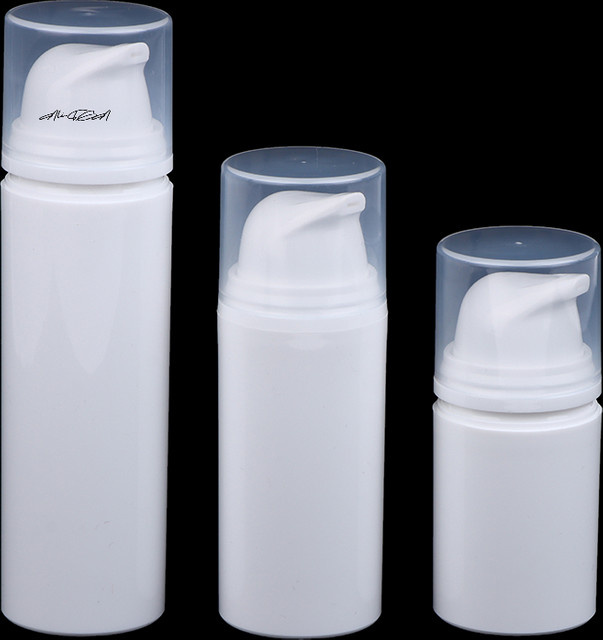 Weiße Airless-Pumpcreme Reiseflaschen, nachfüllbare Vakuum-Lotion-Flaschen, 15 ml, 30 ml, 50 ml - Bild 1