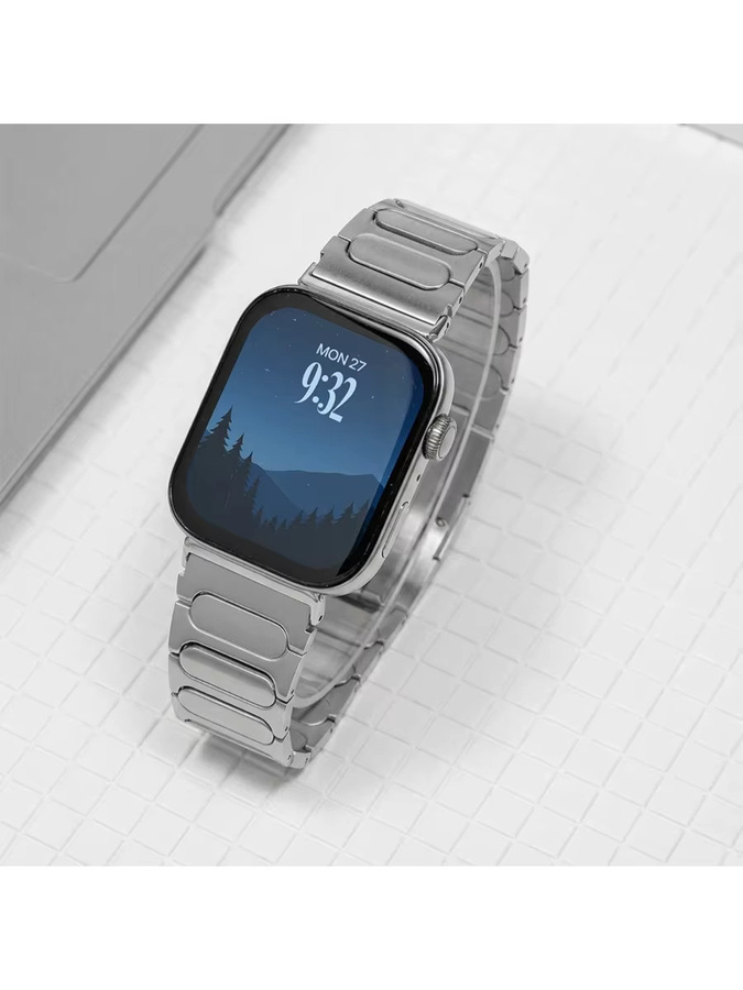 CAOWTAN Uhrenarmband Titan, Silber, Unisex - Bild 3