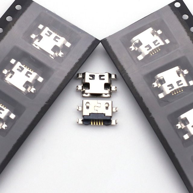 100 Stück USB-C Ladeport Stecker Dock Connector in Silber für LG, Huawei und Lenovo von mustook - Bild 1