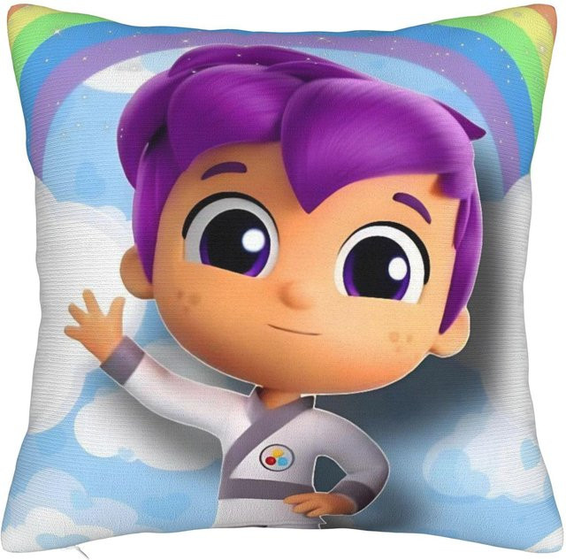 JMG Clothing Cartoon Kissenbezug Regenbogen Königreiche aus Polyester, quadratisch, Mehrfarbig, B/T/H: 45 x 45 x 0 cm - Bild 1