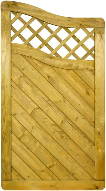 GartenLand Massivzaun INNSBRUCK Holzzaun aus Fichte mit Bogen und Rankgitter, Grün, B/H: 90 x 165 cm - Bild 1